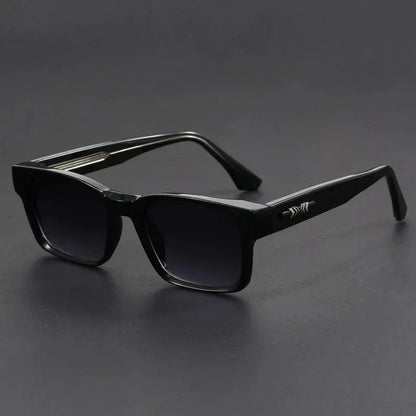 Men's square frame sunglasses UV400 – mirror lens, anti-mist outdoor driving shades, wide coverage