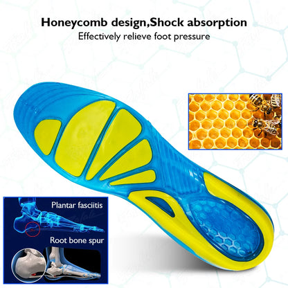 Gel antislip schoen inlegzolen siliconen masserende orthopedische plantaire fascie inlegzool