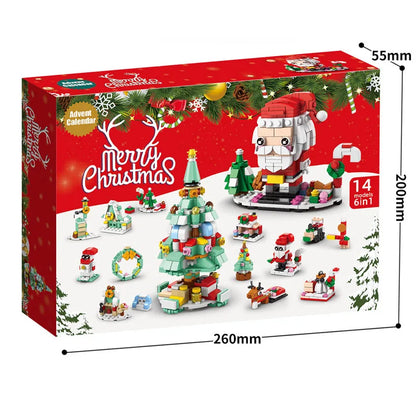 Calendario de Adviento de Bloques de Construcción de Navidad Kit DIY para Niños