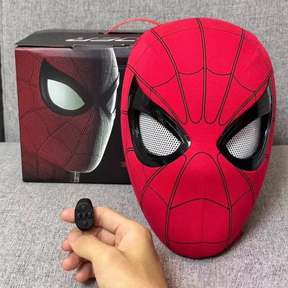 Remote-Controlled Spider-Man LED Cosplay Headgear with Glowing Red and Black Design 2026
