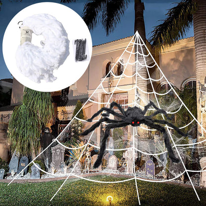 Halloween Spider Web Triangle Lawn Decor 2025 Haunted Prop