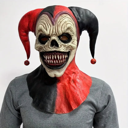 Clown Mask Latex Horned Skull Scary Halloween Cosplay