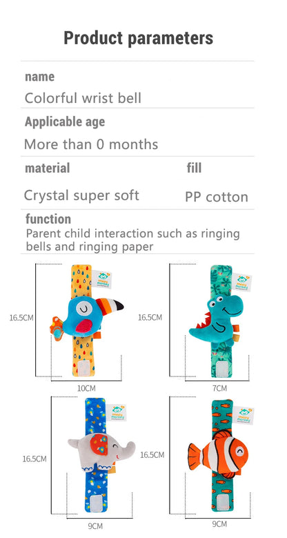 Baby Wrist Rattle Set Newborn Sensory Toys Soothing Gift