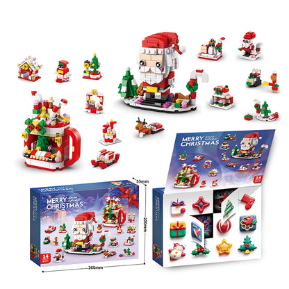 Calendario de Adviento de Bloques de Construcción de Navidad Kit DIY para Niños