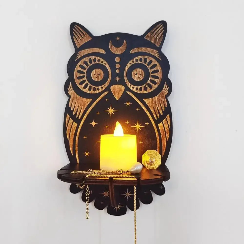 Wall Shelf Hanging Candle Shelf Whimsical Wall Decor Halloween Fall 2025 Cozy Ambient Lighting Gift Idea