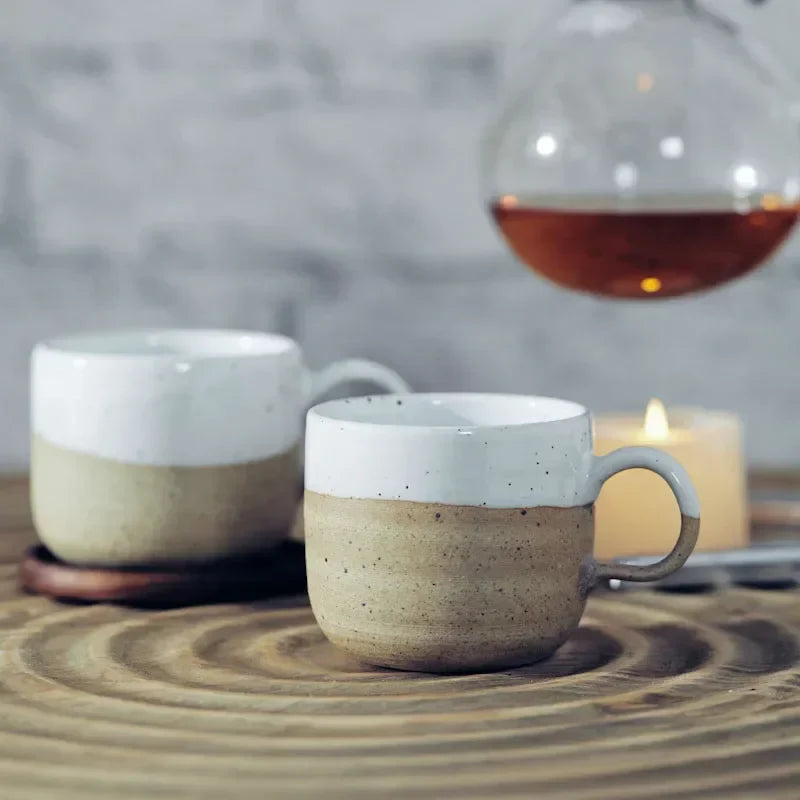 Keramische koffiemok 170ml mat steengoed nordisch retro minimalistische koffiekop herfst 2025 gezellig cadeau