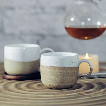 Keramische koffiemok 170ml mat steengoed nordisch retro minimalistische koffiekop herfst 2025 gezellig cadeau
