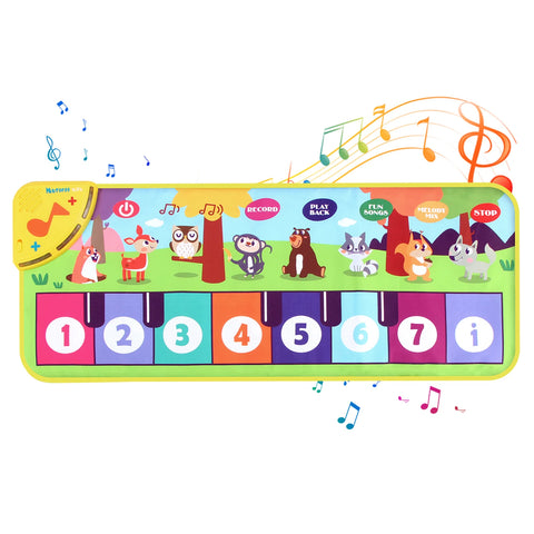 Multifunctional Musical Dance Mat for Toddlers - Interactive Piano Keyboard with Animal Sounds, Educational Gift for Kids, Portable Fun!