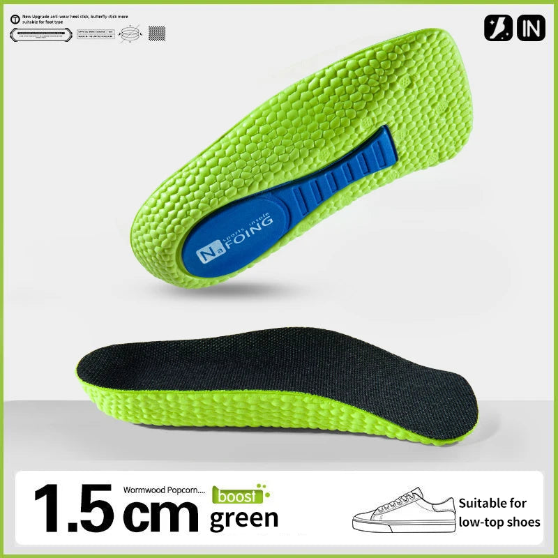 Height Increase Memory Foam Insoles With Arch Support Plantar Fascia Insole