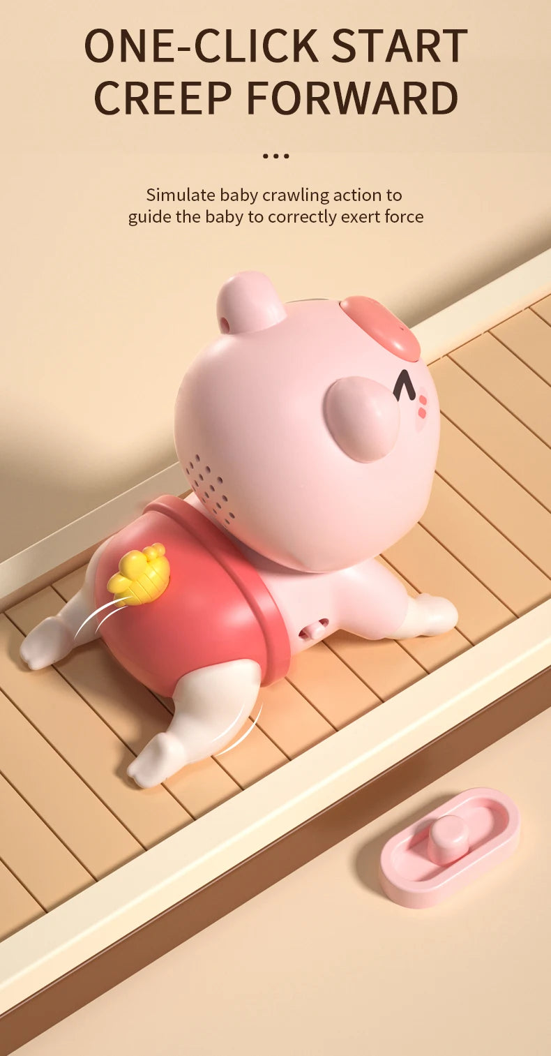 Baby Crawling Guide Toy Newborn Sensory Toys Music Aid