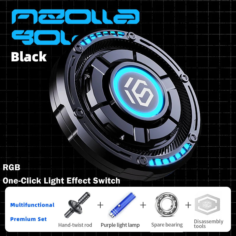 EDC Fidget Spinner Metal Luminous Push Card Coin Stress Toy