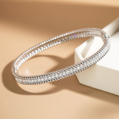 Moissanit 2mm Armband 18K vergoldetes Tennisarmband