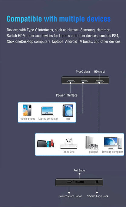 Bærbar 15,6 tommers berøringsskjerm 1080p HDR-spilling på farten