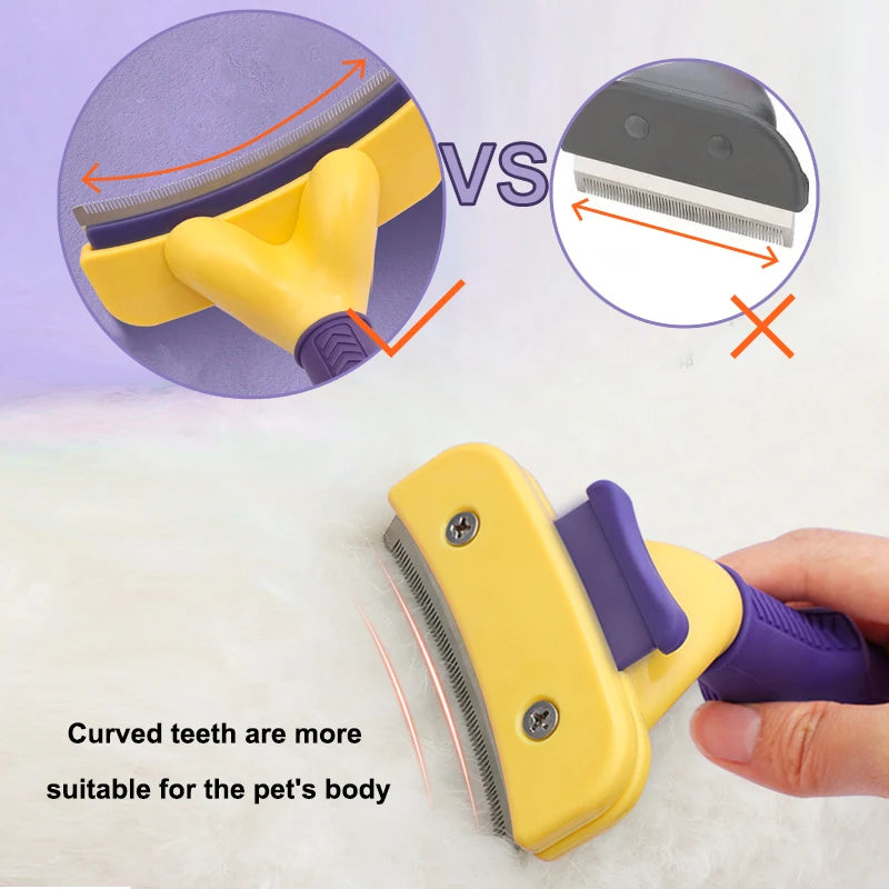 Stainless Steel Pet Grooming Brush - Anti-Lice Comb for Dogs & Cats, Hair Care Supplies