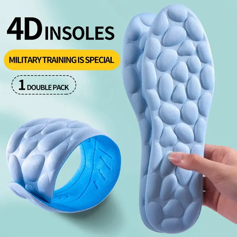 Insoles 4D Cloud Technology Sports Orthopedic Insoles Breathable Shock Absorbent Cushion Back to School 2025