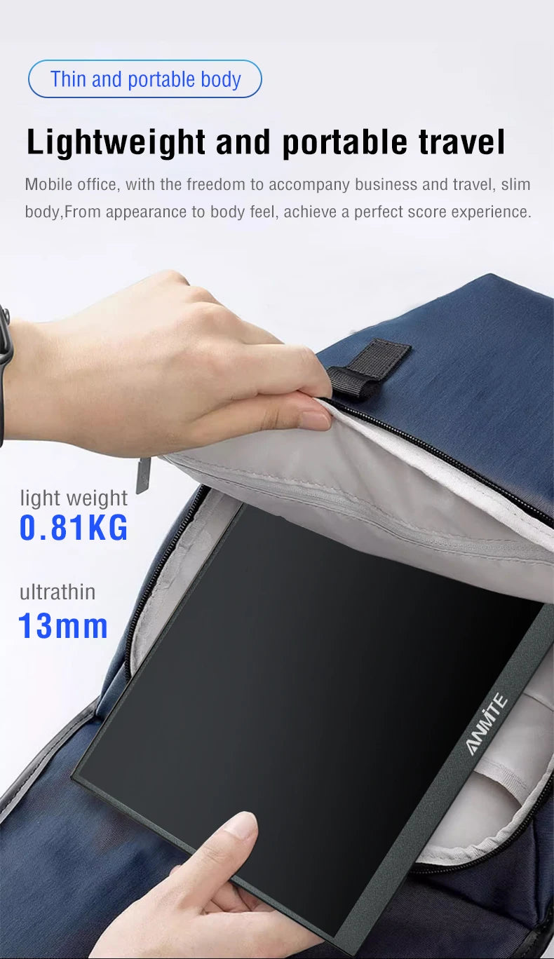 16 Inch Draagbare Touch Monitor 1920x1200 HDR10 Laag Blauw