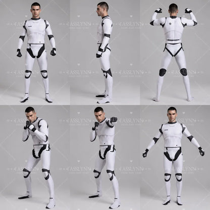 Star Wars Imperial Stormtrooper Zentai Jumpsuit Cosplay Costume for Men Boys Adults Halloween 2026
