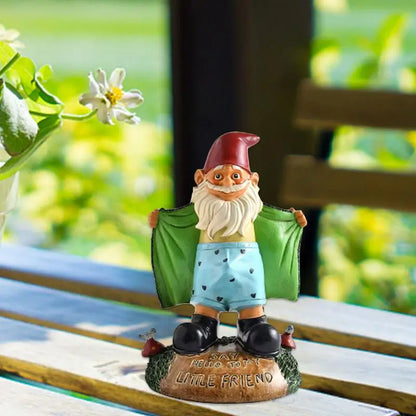 Statua Gnomo da Giardino Figurina Esterna Decorazione Fiabesca Giardino Estate 2026 Decorazione Unica per Cortile
