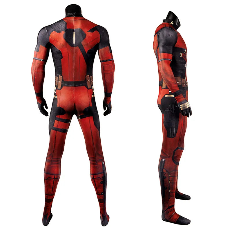 Adult & Kids Deadpool Costume with Mask and Complete Accessories - Marvel Superhero Outfit for Halloween and Cosplay Events