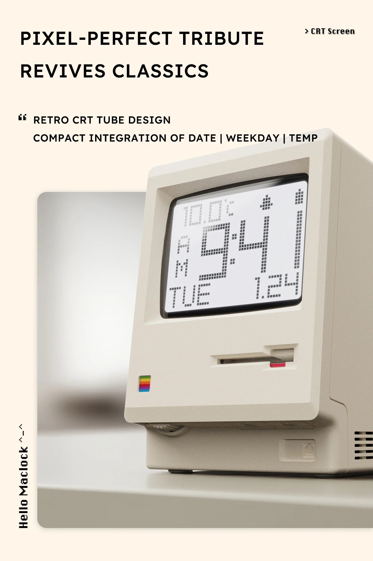 Retro Alarm Clock With Digital Display Desktop Decor Inspired By Vintage Computers Fall 2025 Gift