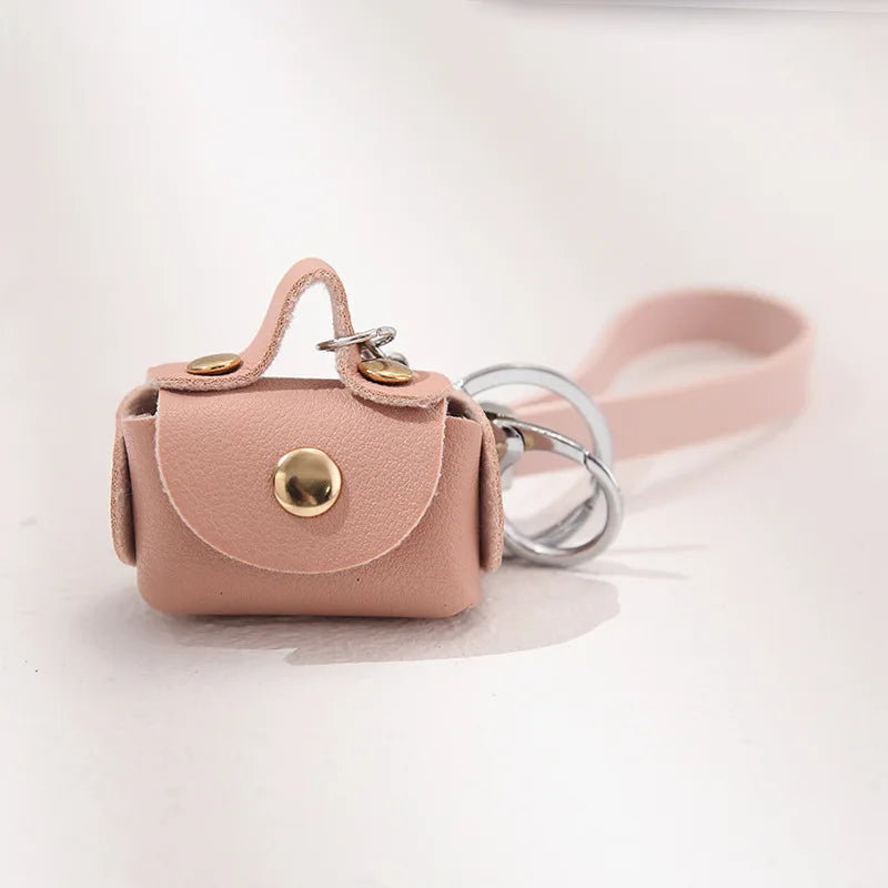 1+1 Free Birkin Inspired Mini Hand Bag - Cute Leather Bag Charm Keychain & Earphone Case