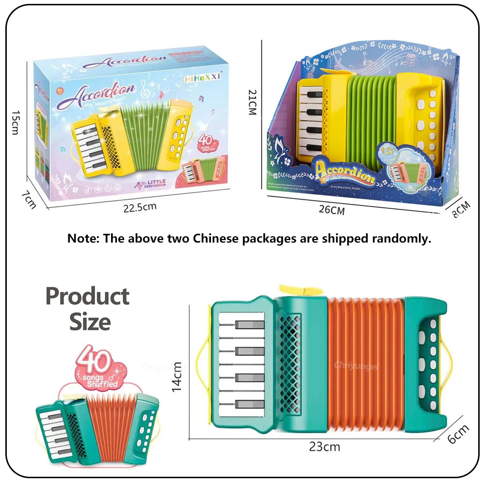 Kids Accordion Musical Instrument - Lightweight Educational Toy for Toddlers, Perfect Gift for Boys & Girls Ages 3+, Indoor & Outdoor Fun