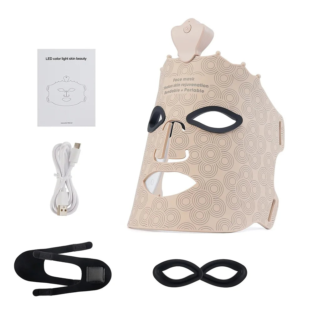 LED Mask Photon Silicone Face Mask 7 Colors Light Therapy Spring 2026 Skin Rejuvenation And Brightening Wireless