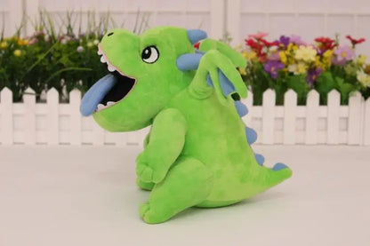 Ensemble de trois peluches dragon Jouet rouleau en rondin
