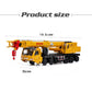 Scale Alloy Diecast Engineering Crane Toy - 360° Rotating, Four-Wheel Steering Model for Kids