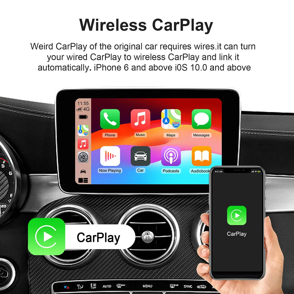 Android CarPlay Box 3 i 1 AI biladapter med Netflix YouTube 5G WiFi efterår 2025 bilunderholdning