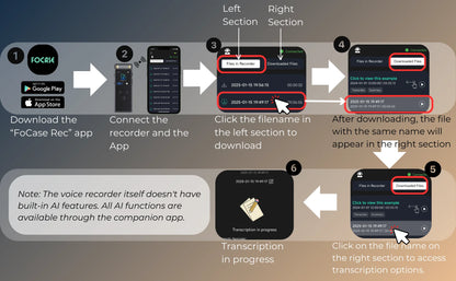 AI Voice Recorder 64GB Aluminum Dictaphone Transcribe