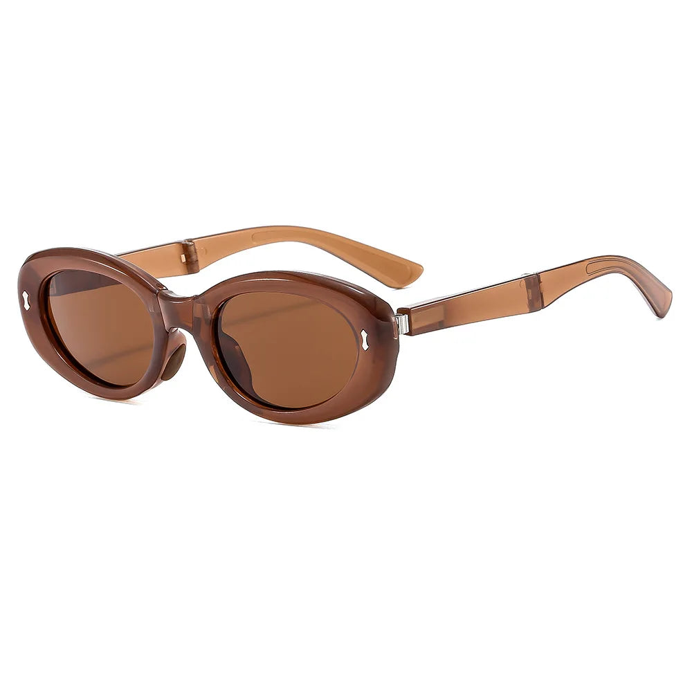 Sonnenbrille Faltbar Elliptischer Rahmen Vintage Retro Brille Sommer 2026 Entspiegelter UV-Schutz