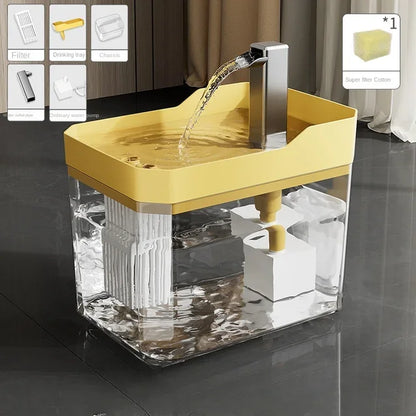 Fontana per acqua per gatti USB serbatoio trasparente bevitore automatico filtrato per animali domestici caduta 2025 pompa silenziosa anti-secco