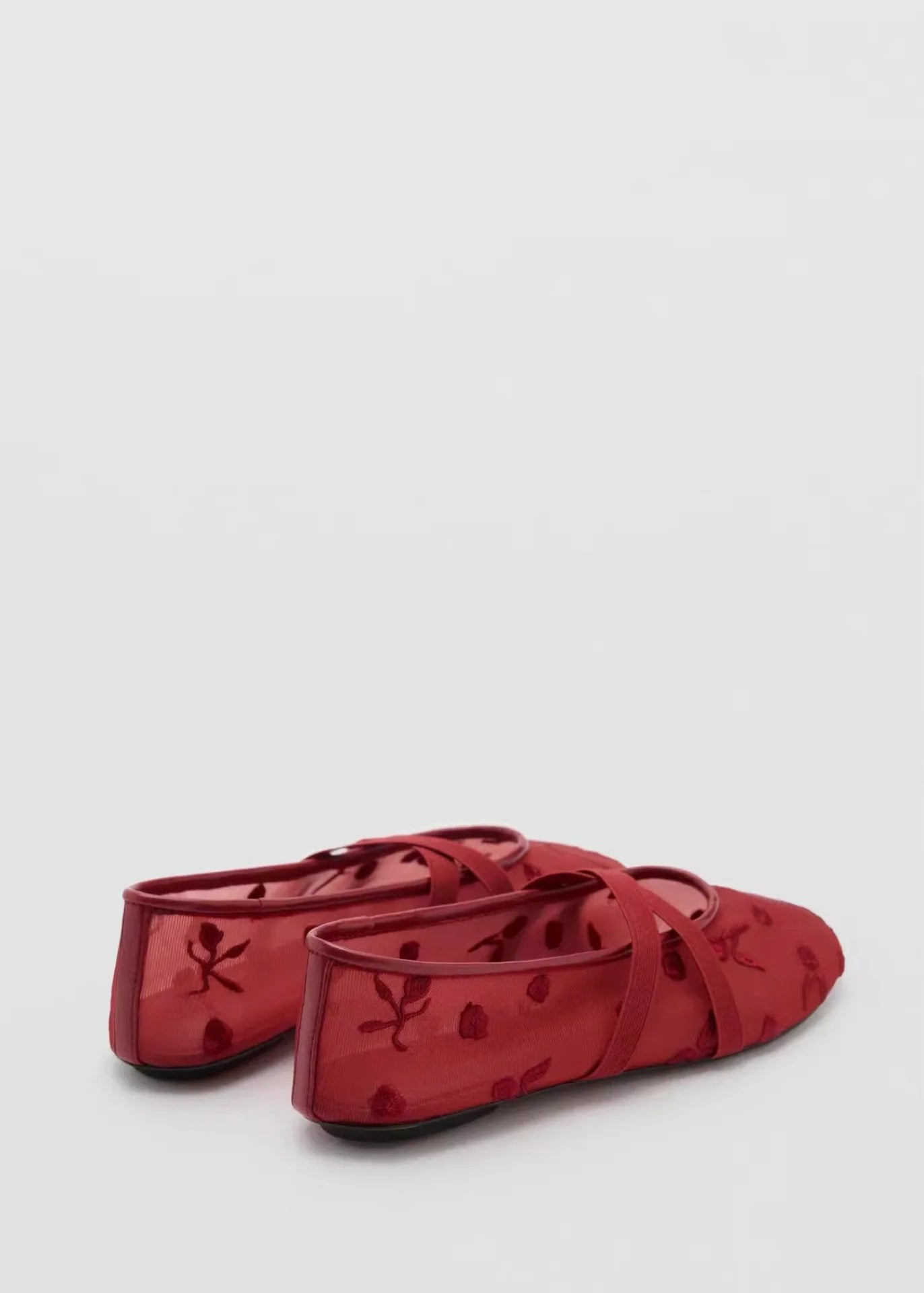 Bailarinas ligeras para mujer - Mary Jane, malla bordada