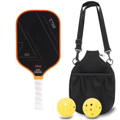 Variant image for Raw Carbon Fiber Pickleball Paddle with 16MM Polymer Core and Faux Leather Grip for Enhanced Control and Spin-7