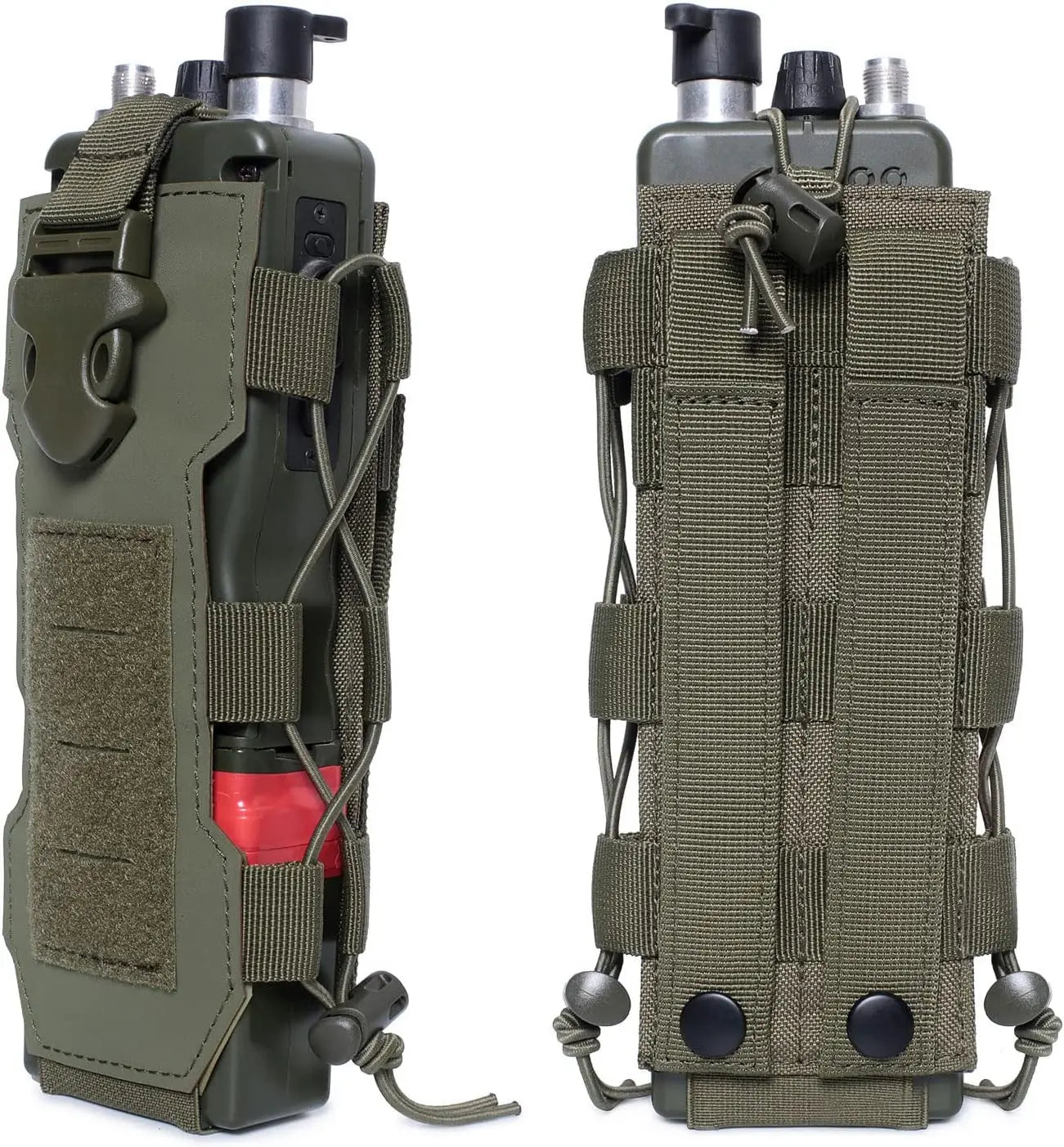 MOLLE Radio Pouch and Water Bottle Holder - Adjustable 40 Oz Pouch for Backpack Fall 2025 Tactical Gear Accessory
