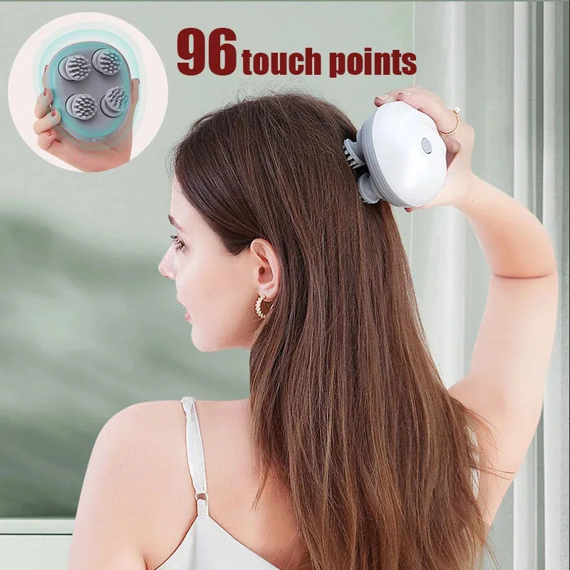 Elektrische Hoofdmassageapparaat USB Oplaadbare Hoofdhuidmassageapparaat Vakantiegeschenk 2026 Diepe Weefselkneden voor Nek Rug Schouders