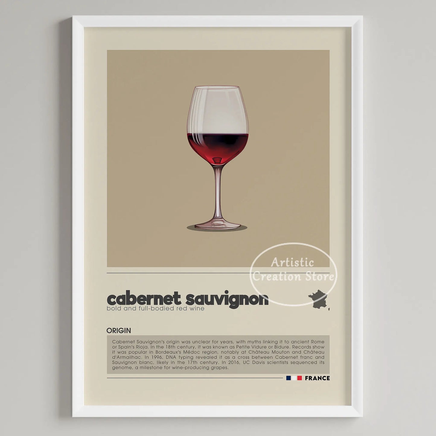 Art mural café six panneaux décoration minimaliste cuisine café