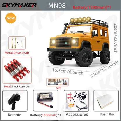 RC Car Rock Crawler RTR 2.4G 4WD Defender Style Offroad Toy Back To School 2025 Gift