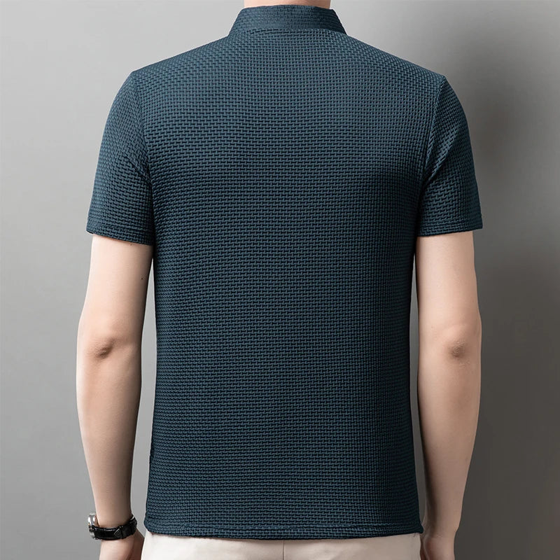 Breathable men's polo shirt – short sleeve, casual summer style, slim fit versatile top