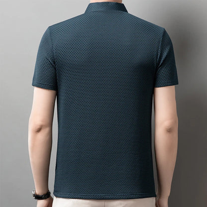 Breathable men's polo shirt – short sleeve, casual summer style, slim fit versatile top