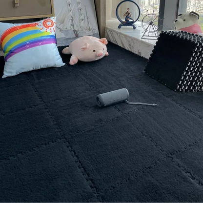 10 Pcs Soft Plush Baby Play Mat - Warm EVA Foam Puzzle Carpet for Children's Room