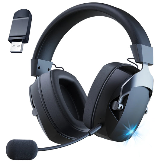 Wireless Gaming Headset Detachable Mic Multi Mode Comfort