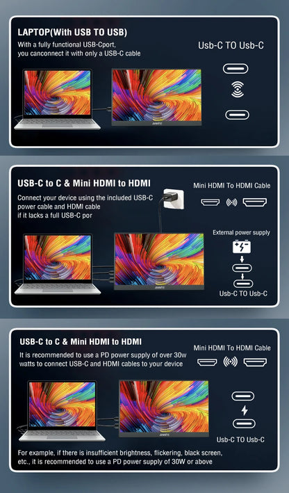 Draagbare Monitor 14.1 Inch Touch IPS HDR10 Tweede Scherm