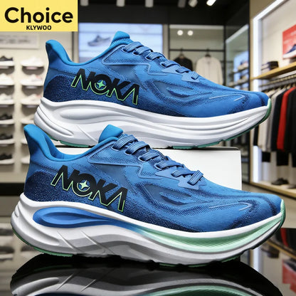 Breathable lightweight men's running shoe – flyknit upper, rubber outsole, spring autumn sport