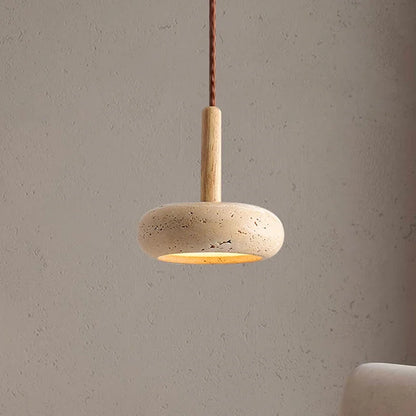Japandi LED Pendant Lamp Yellow Stone Wabi Sabi Ambient Design