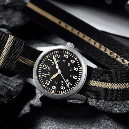 Militær Quartz Feltur 37mm Safir Efterår 2025