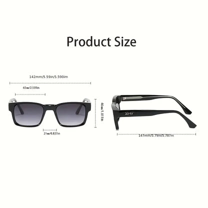 Men's square frame sunglasses UV400 – mirror lens, anti-mist outdoor driving shades, wide coverage