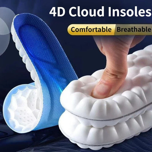 Insoles 4D Cloud Technology Sports Orthopedic Insoles Breathable Shock Absorbent Cushion Back to School 2025