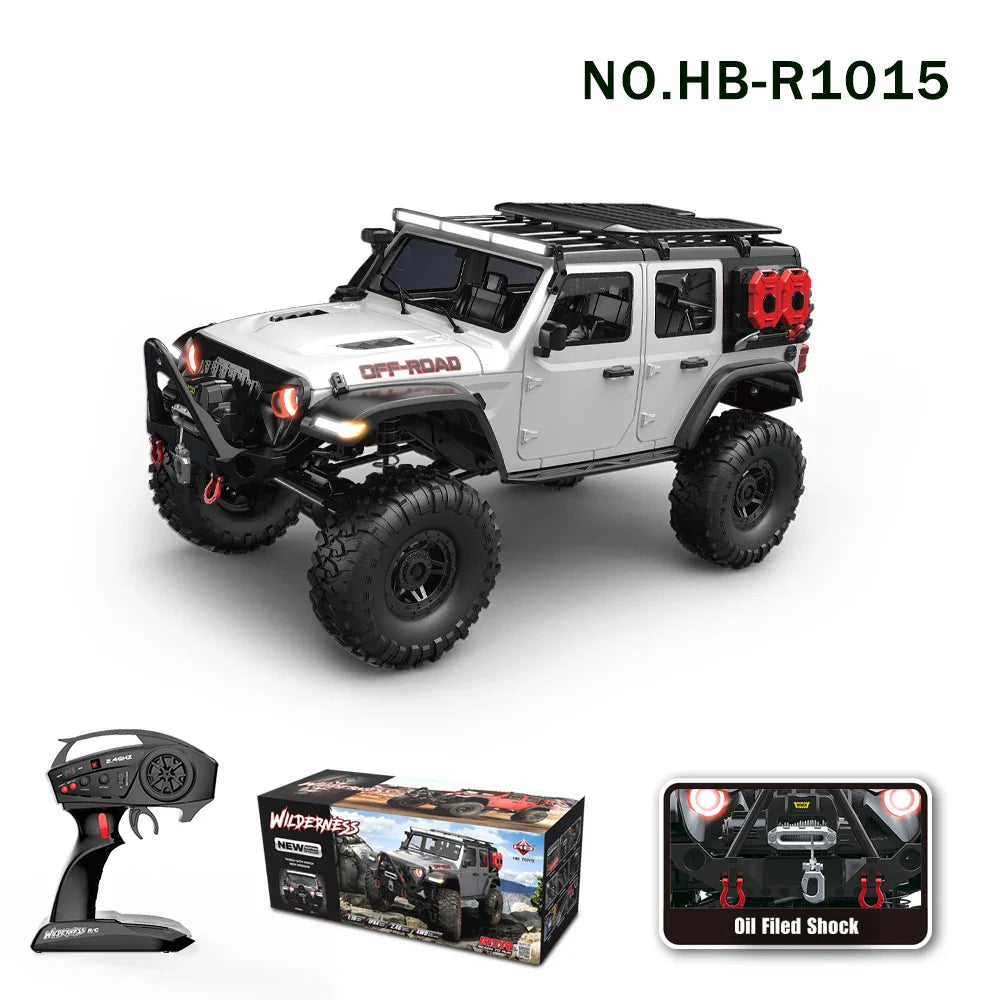 RC Car 4WD Off-Road Rock Crawler LED Lights 2.4G Proportional Control USB Charging Fall 2025 Gift Idea